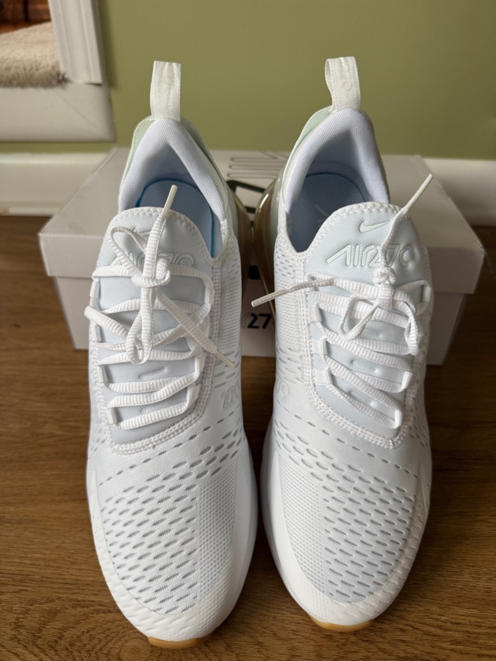 Nike Men Athletic Sneakers - White with Gum Sole